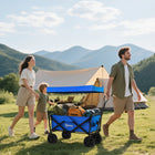 Outsunny - Chariot pliable d’extérieur avec auvent amovible-Auvent amovible pour une protection contre le soleil et la pluie légère
