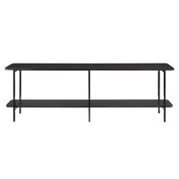 Manhattan Comfort - Console moderne Celine 70,87 po - Noir-Console basse moderne contemporaine parfaite pour le salon et le bureau à domicile
