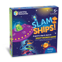 Learning Resources - Jeu de mots visuels Slam Ships!-Développez de nouvelles compétences en matière de mots visuels avec ce jeu de mots visuels hors du commun !