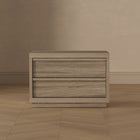 Manhattan Comfort - Table de nuit contemporaine Navis 32" à 2 tiroirs - Chêne naturel-Assemblage à domicile requis Tout le matériel inclus