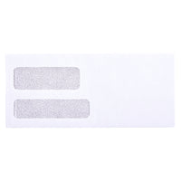 SupremeX - Enveloppe à deux fenêtres - No. 9 - 3-7/8" x 8-7/8" - Vélin blanc 24 lb avec teinte intérieure grise - Paquet de 500-Enveloppes no 9 avec deux fênetres