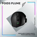 Logitech G502 X PLUS LIGHTSPEED Souris Gaming RVB Sans Fil - Noir-Compatible Powerplay : G502 X PLUS souris gaming PC sans fil reste chargée, au repos et lors du jeu, avec notre solution de chargement sans fil unique (vendu séparément)