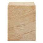 Modway - Jordana Square Plinth Intérieur - Terrasse extérieure Béton Table d’appoint - Travertin-8