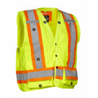 Forcefield - Gilet d'arpenteur, Lime, X-Large-Ruban rétroréfléchissant en configuration fluorescente contrastée de 4"