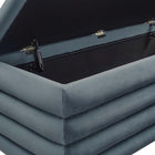 Modway - Mezzo Rembourré Performance Velvet Établi de rangement - Cadet Blue-9