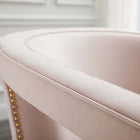 Modway - Frolick Performance Velvet Fauteuil - Rose-Base en acier inoxydable or mat