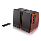 Edifier - R1700BTs Enceintes de bibliothèque Bluetooth actives multifonctions avec sortie de caisson de basses - Brun-Accédez facilement au volume, à la lecture et bien plus encore avec une télécommande sans fil pratique, suffisamment petite pour tenir dans votre poche