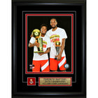 Frameworth - Kyle Lowry et Kawhi Leonard Raptors de Toronto champions 2019 - impression encadree - 15 po l x 17 po H-Sous licence officielle de la NBA mettant en vedette Kyle Lowry et Kawhi Leonard - les leaders qui ont apporte le championnat NBA 2019 a Toronto pour la premiere fois dans l'histoire de la franchise