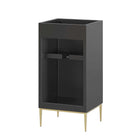 Modway - Awaken 18" Armoire à coiffeuse de salle de bain - Noir-Assemblée requise