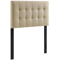 Modway - Lily Tissu rembourré Tête de lit jumelée, Beige-Tête de lit élégamment touffée