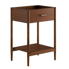 Modway - Zaire 24" Armoire de toilette de salle de bain (lavabo non inclus) - Noyer-MDF et caoutchouc