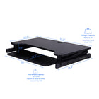 Rocelco – Soulève-moniteur réglable de luxe DADRDM2 pour bureau assis/debout avec support pour double moniteur, noir-Soulève-moniteur DADR à capacité de 50 lb