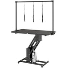 PawHut - Table de toilettage hydraulique pour chien 43 po L, table de toilettage pour animaux-Réglage hydraulique de la hauteur sans effort de 22,8 po à 38,6 po (58-98 cm) 
