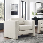 Modway - Visible Tissu Fauteuil - Ivoire-Rembourrage en mousse dense