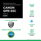 CIG - Cartouche de toner Canon GPR-55C remise à neuf - rendement standard - cyan-Rendement des pages: 60000