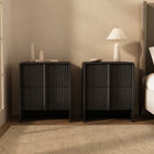 Manhattan Comfort - Table de nuit contemporaine Novara 22" à 2 tiroirs - Noir-9