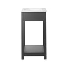 Modway - Altura 24" Vanette de salle de bain - Gris blanc-Capsules de pied non marquées