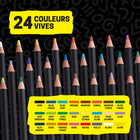 Uni - Crayons de couleur POSCA mine souple - 4,0 mm - couleurs assorties - Paquet de 24-24 couleurs – Des teintes riches et pigmentées pour le dessin, le mélange et l’ombrage