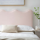 Modway - Athena Performance Velvet Tête de lit jumelée, Rose-Revêtement en velours de performance