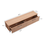Manhattan Comfort - Meuble TV Jodie 68,9 po style Mid-Century Modern - Érable-Comprend 2 tiroirs de rangement cannelés