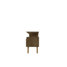 Manhattan Comfort - Meuble TV Yonkers 70,86 po style Mid-Century Modern - Brun Rustique-Base encadrée élégante à pieds évasés fabriquée en bois massif pour une durabilité accrue