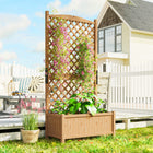 Outsunny - jardinière surélevée avec treillis - jaune-Treillis pour enlacer les vignes
