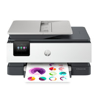 HP - Imprimante multifonction HP OfficeJet Pro 8125 - blanc-Imprimante tout-en-un pour imprimer, numériser et copier, inclut cartouches, cordon et guides, avec ADF et impression mobile