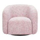 Zuo - Refine Chaise pivotante - Tweed rose-Soutien confortable des accoudoirs