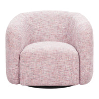 Zuo - Refine Chaise pivotante - Tweed rose-Soutien confortable des accoudoirs
