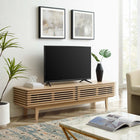 Modway - Render 71 po Meuble TV, Chêne-Meuble TV moderne pour téléviseurs jusqu’à 78 po