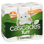 Cascades Tuff Enviro - Rouleaux Essuie-tout - tailles multiples - 2 épaisseurs - 105 Feuilles - Blanc - 4 Paquets de 6 Rouleaux - 24 Rouleaux-105 feuilles par rouleau