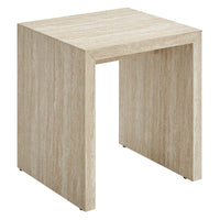 Modway - Mirella Faux travertin Table d’appoint - Travertin-Panneau de particules et MDF