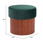 Zuo - Boto Pouf de rangement - Vert-8