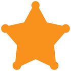 JAM Paper - Rouleaux d'étiquettes standard - Sherrif Star - 2 3/4 x 2 3/4 - orange fluo - 125 étiquettes/rouleau-Taille : Sherrif Star (2 3/4 x 2 3/4 pouces) | Les étiquettes imprimables sont faciles à créer et à personnaliser.