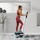Soozier - Stepper appareil d’exercice avec guidon, blanc et bleu-Écran LCD affichant le temps, le nombre de pas et les calories brûlées 