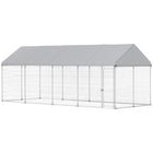 PawHut - Chenil pour chien d’extérieur 19,7 pi x 7,5 pi x 7,9 pi avec toit, loquet sécurisé-Conception de tube télescopique à installation rapide 
