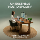 Logitech - Pebble 2 Combo for Mac, clavier et souris sans fil - Blanc-Connectez 3 dispositifs: connectez jusqu'à 3 dispositifs sans fil via Bluetooth sur divers systèmes d'exploitation et passez de l'un à l'autre avec le bouton Easy-Switch.