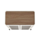 Manhattan Comfort - Ensemble de 2 armoires de décoration modernes Abbey 31,5 po - érable et blanc cassé-15,7 po L x 31,5 po l x 52,8 po H