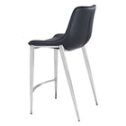 Zuo - Magnus Tabouret de comptoir - Noir/Silver - Ensemble de 2-6