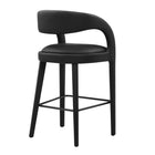 Modway - Pinnacle Cuir végane Tabouret de bar - Noir noir - Ensemble de 2-7