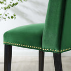 Modway - Baron Performance Velvet Chaises de salle à manger Ensemble de 2 - Émeraude-Rembourrage en mousse dense pour le confort
