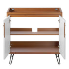 Modway - Energize 36" Armoire de toilette de salle de bain (lavabo non inclus) - Blanc cerise-Assemblée requise