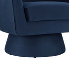 Modway - Astral Performance Velvet Tissu et bois Chaise pivotante - Bleu Minuit-8