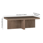 Hudson&Canal - Table basse rectangulaire Boden 44" L - Chêne gris vieilli-9