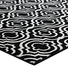 Modway - Frame Treillis marocain de transition Tapis de 5 pi l x 8 pi L - Noir et blanc-Résistant aux taches / Facile à nettoyer