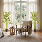 Outsunny - Arbre de bambou artificiel 4 pi pour décoration intérieure - vert - lot de 2-Peu d'entretien requis 
