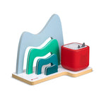 tonies - Étagère de table - Montagne-S’harmonise avec les espaces modernes pour enfants tout en mettant en valeur les Tonies de façon ludique et accueillante.