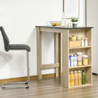 HOMCOM - Table de bar moderne pour cuisine, salle à manger, salon - bois naturel-Le style moderne rend la table de bar idéale dans un environnement moderne ou traditionnel 