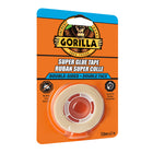 Gorilla - Ruban double face super colle - 6 m - transparent- Adhérence rapide, sans besoin de serre-joint