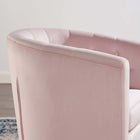 Modway - Prospect Touffe Performance Velvet Fauteuil pivotant - Rose-Base pivotante rotative
